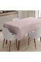 Fiber Lined PVC Tablecloth 100x140cm Wipeable Liquid Proof Stain Resistant Pink with Rose Flowers - 2