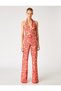 Neckholder-Jumpsuit mit Blumenmuster - 4