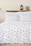Silvie Red 100% Cotton Ruffled Double Duvet Cover Set