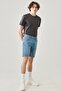 Regular Fit Relaxed Fit 5 Pocket Flexible Rider Jean Shorts