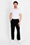 Black Men's Sweatpants with Green Stripes - 5