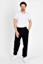 Black Men's Sweatpants with Green Stripes - 6