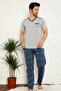 Dreamy Plaid Short Sleeve V-Neck Men's Pajama Set with Pockets - 3