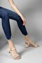 Beige Women's Heeled Sandals0012355 - 5