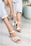 White Women's Heeled Sandals0012355 - 3