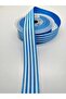 Blue Striped Taffeta Ribbon 2.5 cm 1 Meter – Ribbon, Stylish Design, Women's Accessory – Ribbon – Kurde - 5