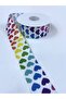 Colorful Heart Patterned Grosgrain Ribbon Width 4 cm – Ribbon, Stylish Design, Women's Accessory – Ribbon – Kur - 4