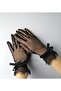 Women's Black Bow Bridal Gloves – Special Design, Accessory, Quality Production, Eye-Catching Style – Mag - 8