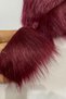 Burgundy Artificial Plush Ribbon Faux Fur – Decorative Ribbon, Stylish Design, Women's Accessory – Decorative Ribbon - 3