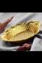 Single Oval Sauce Bowl, Snack Bowl, Breakfast Serving Bowl, Fruit Bowl - Gold