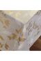 Fiber Lined PVC Tablecloth 140x100cm Erasable Liquid Proof Stain Resistant Leaf Patterned Gold