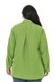 Plus Size Shirt Collar Pistachio Green Shirt with Double Pockets on the Chest - 3