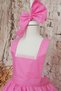 Pink Polka Dot Girl's Tulle Dress Bandana Set 1-10 Years Birthday Dress - 4