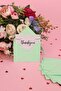 ظرف صغير أخضر فاتح، ظرف ملاحظات زهور، ظرف بطاقة العمل، مقاس 75*90 مم (7.5*9 سم) 25 قطعة - 2