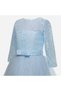 Lace Girls' Evening Dress - Blue Color Girls' Evening Dress - Tarlatan Kids Evening Dress - 3