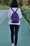 Women's Purple Backpack Daily Use Wrinkle Waterproof Wrinkle 12'' inch 35x30x15 cm Nemo Group - 6
