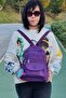 Women's Purple Backpack Daily Use Wrinkle Waterproof Wrinkle 12'' inch 35x30x15 cm Nemo Group - 7