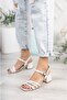 White Women's Heeled Sandals0012355 - 4