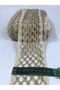 Cream Straw Square Detailed Wide Decorative Ribbon – Decorative Ribbon, Stylish Design, Women's Accessory – Dek - 8