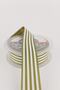 Olive Green Striped Taffeta Ribbon – Special Design, Accessory, Quality Production, Eye-Catching Style – Kur - 4