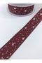 Burgundy Star Patterned Taffeta Ribbon Price Is for 1 Meter – Ribbon, Stylish Design, Women's Accessory – Kurd - 8