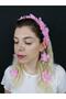 Pink Laser Cut Flower Crown with Earrings Crown Organization Henna Crown Bride Crown Maternity Crown - 5