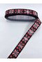 Red Black Plaid Snowflake Patterned Grosgrain Ribbon – Ribbon, Stylish Design, Women's Accessory – - 3