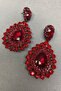 Red Serlin Bridal Henna Crown and Earrings – Special Design, Accessory, Quality Production, Eye-Catching Style - 4