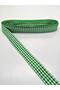 Green Checkered Taffeta Ribbon 1.5 cm 1 Meter – Ribbon, Stylish Design, Women's Accessory – Ribbon - 2
