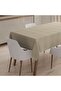 Fiber Lined PVC Tablecloth 140x180cm Erasable Liquid Proof Stain Resistant Diamond Patterned Beige - 2