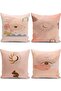 Modern Pillow and Pillow Cover Set with Onedraw Drawing on Colorful Background