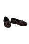 Women's Dark Brown Genuine Leather Hand-Saddled Orthopedic Ballerinas - 4