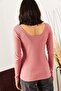 Women's Dusty Rose Wide Collar Camisole Blouse BLZ-19000722 - 5