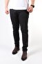 Byyasar Men's Dark Black Straight Regular-fit Lycra Skinny Leg Jeans