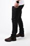 Byyasar Men's Dark Black Straight Regular-fit Lycra Skinny Leg Jeans - 3