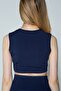 Women's Navy Blue Sports Bustier - 4