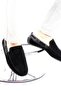 Men's Black Suede Loafer Shoes - 2