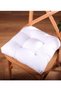 Gold White Fluffy Chair Cushion Special Stitched Lace up 40X40Cm