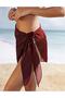 Burgundy Pareo Women's Beach Dress New Season - 3