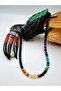 Certified Natural Stone 7 Chakra Onyx Hematite Stone Design Necklace