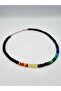Certified Natural Stone 7 Chakra Onyx Hematite Stone Design Necklace - 4