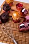 Rose Gold Glossy Coating 25-Piece Cake Mold 6.5x4 Cm Muffin Cupcake Stand Capsule - 3