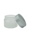 Cream Jar Frosted Glass with Silver Lid 50cc - 2
