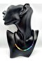Certified Natural Stone 7 Chakra Onyx Hematite Stone Design Necklace - 3
