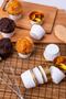 White Glossy Cardboard 25-Piece Cake Mold Gold Coated Edge Does Not Scatter in the Oven 6.5x4 Cm Muffin Cupcake