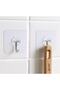25 Pieces Self Adhesive Transparent Hanger Metal Hook Hanger - 2