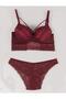 Women's Black Padded Bra Set - - 3