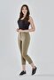 Women's Skinny Short Pants 30046 Khaki - 2