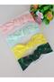 Girl's Baby Bandana Buckle Set of 4 Yellow, Powder Pink, Cyan, Yellow, Emerald Green - 3