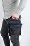 2030 Canvas (Cotton) Fabric Men's Hand and Shoulder Strap Bag Black - 5